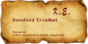 Kornfeld Erzsébet névjegykártya